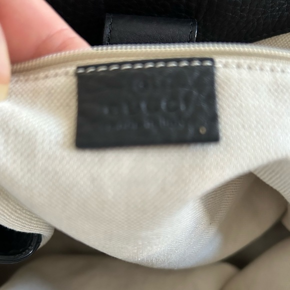 2x HP 🎉 Gucci Sukey Guccisima Black Leather Tote Bag 103946/1 - Picture 8 of 11